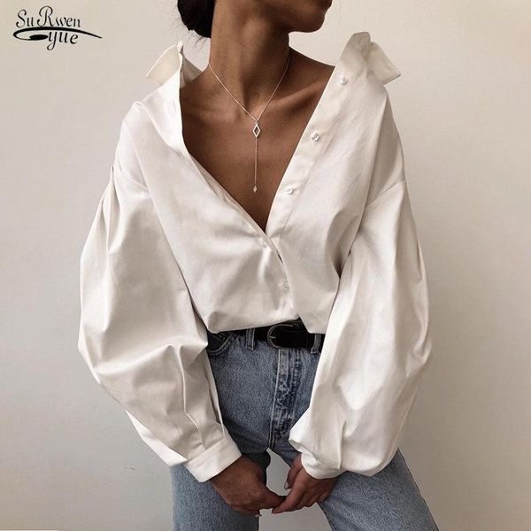 lantern sleeve elegant shirt turn down collar office ladies shirt white black button vintage blouse female casual 10903
lantern sleeve elegant shirt turn down collar office ladies shirt white black button vintage blouse female casual 10903
