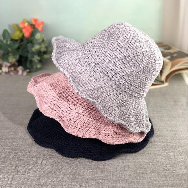 wide brim hats spring summer knitted big bucket women outdoors hat casual sweet dome caps korea street travel cap collapsible 56-58cm, Blue;gray
wide brim hats spring summer knitted big bucket women outdoors hat casual sweet dome caps korea street travel cap collapsible 56-58cm, Blue;gray