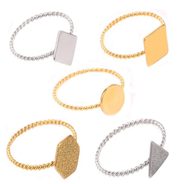 cluster rings geometric stainless steel ring for women accessoriestwist quadrilateral jewelry letter set initial, Golden;silver
cluster rings geometric stainless steel ring for women accessoriestwist quadrilateral jewelry letter set initial, Golden;silver
