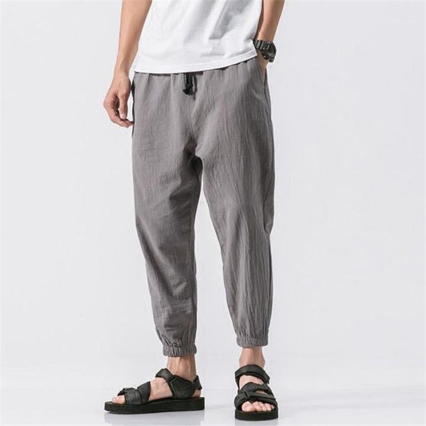 men's new casual long pants 2020 spring summer elastic waist harem pants cotton linen plus sizw ankle-length trousers loose slim1, Black
men's new casual long pants 2020 spring summer elastic waist harem pants cotton linen plus sizw ankle-length trousers loose slim1, Black