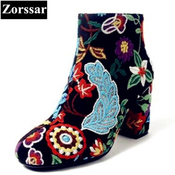 zorssar} 2020 new fashion embroider women boots high heels ankle boots round toe womens snow ethnic style women shoes, Black
zorssar} 2020 new fashion embroider women boots high heels ankle boots round toe womens snow ethnic style women shoes, Black