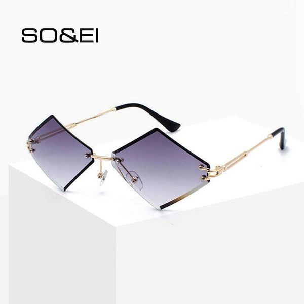 sunglasses so&ei fashion rimless rhombus women brand designer clear gradient lens eyewear ladies sun glasses uv4001, White;black
sunglasses so&ei fashion rimless rhombus women brand designer clear gradient lens eyewear ladies sun glasses uv4001, White;black