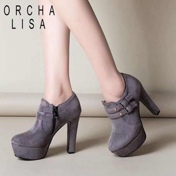 boots orcha lisa 12cm block heel ankle for woman platform high heels booties faux suade autumn shoes female party work, Black
boots orcha lisa 12cm block heel ankle for woman platform high heels booties faux suade autumn shoes female party work, Black