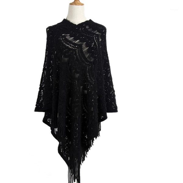 2019 sweater women long hollow irregular cloak shawl v-neck solid color hook flowers loose women's sweaters vestidos mmy691461, Black
2019 sweater women long hollow irregular cloak shawl v-neck solid color hook flowers loose women's sweaters vestidos mmy691461, Black
