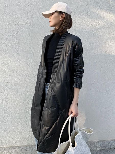 haining leather down jacket winter new 2021 women's leather clothes women's middle and long fashion loose coat1, Black
haining leather down jacket winter new 2021 women's leather clothes women's middle and long fashion loose coat1, Black