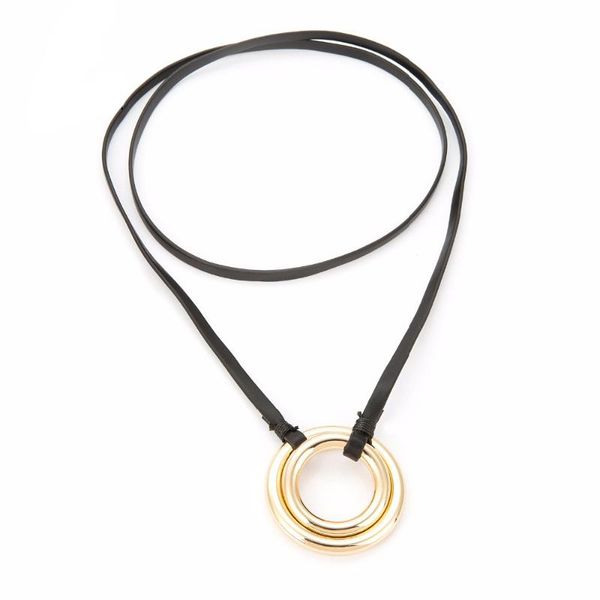 chains 98cm long necklace leather rope chain double circle round pendant trendy women statement necklaces & pendants, Silver
chains 98cm long necklace leather rope chain double circle round pendant trendy women statement necklaces & pendants, Silver