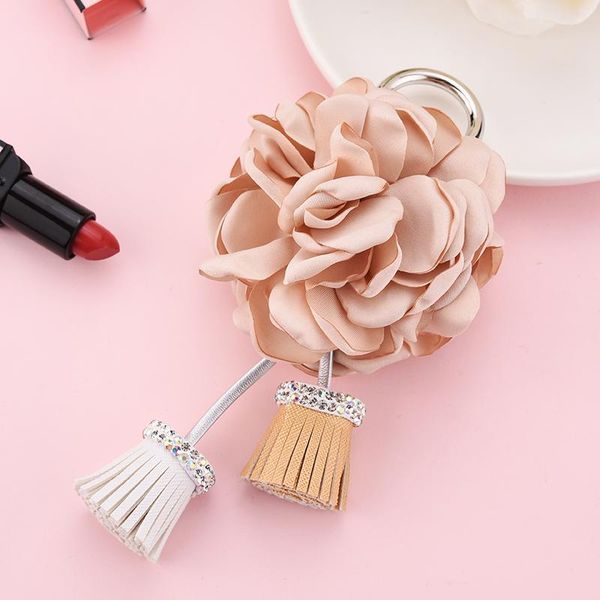tassel keychain with flower gifts for women llaveros mujer car bag accessories keyring holder jewelry key chain eh351 h bbyocm, Silver 
tassel keychain with flower gifts for women llaveros mujer car bag accessories keyring holder jewelry key chain eh351 h bbyocm, Silver