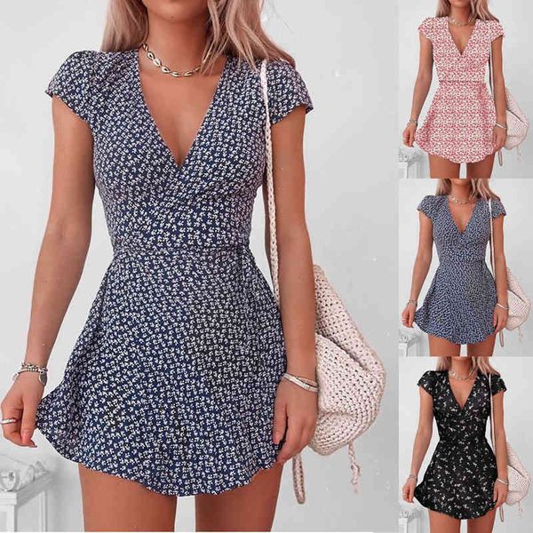 summer womens short sleeve mini dress v-neck floral print dots dress beach maxi bohemian boho fashion party dresses, Black;gray
summer womens short sleeve mini dress v-neck floral print dots dress beach maxi bohemian boho fashion party dresses, Black;gray