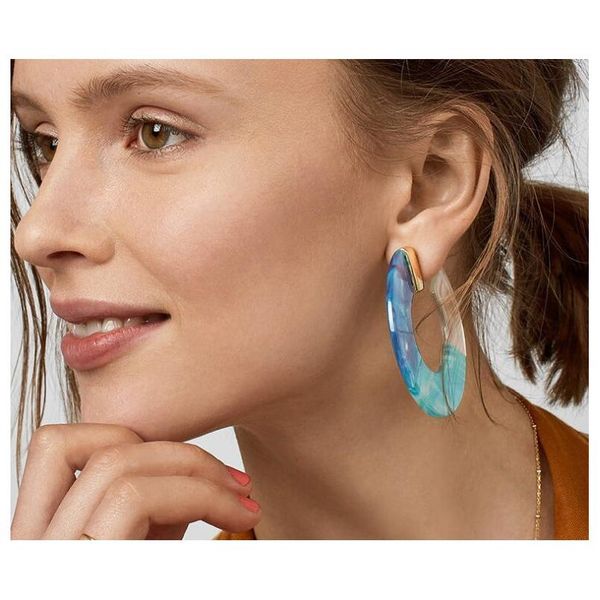 circle hoop earrings for women c shape colorful joint acrylic acetate earings european and bbycyy bde_home, Silver
circle hoop earrings for women c shape colorful joint acrylic acetate earings european and bbycyy bde_home, Silver