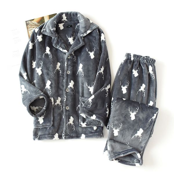 winter keeping christmas pyjamas warm defines high-quality men thicken flannel long casual pajamas 2wx4, Black;brown
winter keeping christmas pyjamas warm defines high-quality men thicken flannel long casual pajamas 2wx4, Black;brown