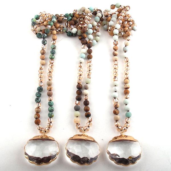 rh fashion beaded jewelry natural stones crystal long knotted plumblossom glass pendant necklaces, Silver
rh fashion beaded jewelry natural stones crystal long knotted plumblossom glass pendant necklaces, Silver