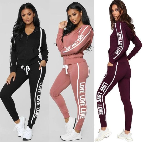love print hooded casual suit womens tracksuit hoodie zip jacket zipper coat and pants leggings two piece outfits clothing set new d102602, White
love print hooded casual suit womens tracksuit hoodie zip jacket zipper coat and pants leggings two piece outfits clothing set new d102602, White