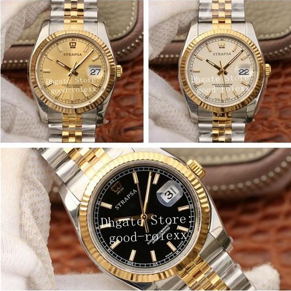 36mm flute bezel mens automatic cal.3135 watch ar factory 904l steel gold men 116233 black jubilee bracelet champagne 116231 eta watches, Slivery;brown
36mm flute bezel mens automatic cal.3135 watch ar factory 904l steel gold men 116233 black jubilee bracelet champagne 116231 eta watches, Slivery;brown