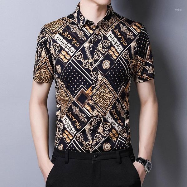 men's casual shirts c-3157 exquisite 3d digital printing short-sleeved shirt summer quality mercerized cotton icy smooth men -xxxl1, White;black
men's casual shirts c-3157 exquisite 3d digital printing short-sleeved shirt summer quality mercerized cotton icy smooth men -xxxl1, White;black