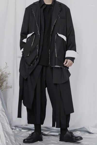 s-6xl 2018 men clothing hair stylist gd fashion original new suit men's coat contrast panel burr singer costumes1, Black;brown
s-6xl 2018 men clothing hair stylist gd fashion original new suit men's coat contrast panel burr singer costumes1, Black;brown