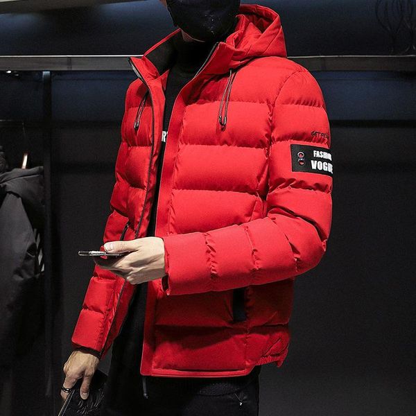 men's down & parkas warm cotton clothes in winter., Black