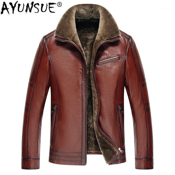 ayunsue men's genuine leather jacket real cow leather plus size cowhide jackets for men natural lamb fur coat 2021 5xl kj8411, Black
ayunsue men's genuine leather jacket real cow leather plus size cowhide jackets for men natural lamb fur coat 2021 5xl kj8411, Black