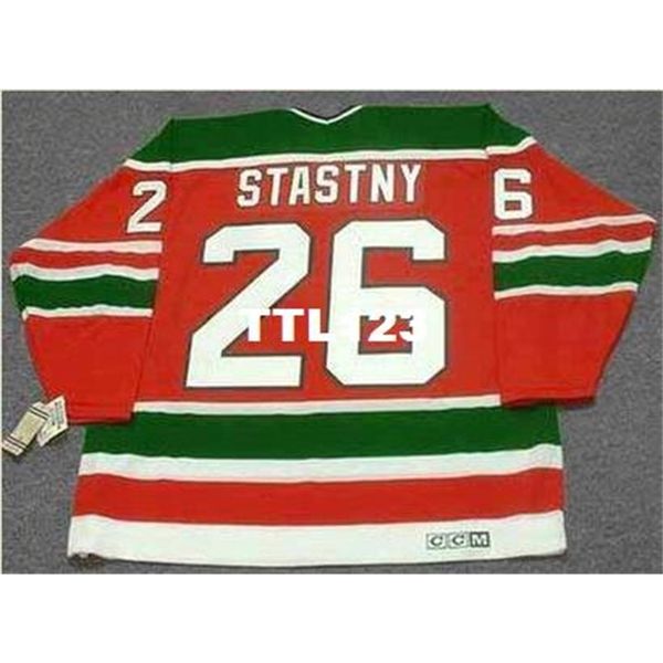 men #26 peter stastny new jersey devils 1991 ccm vintage tk away hockey jersey or custom any name or number retro jersey, Black
men #26 peter stastny new jersey devils 1991 ccm vintage tk away hockey jersey or custom any name or number retro jersey, Black