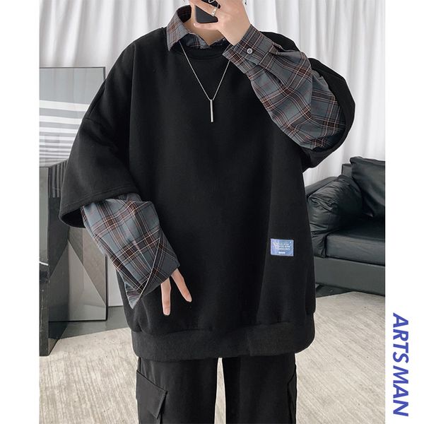 2021 new two-piece male sweater plaid shirt autumn and winter plus thicker velvet jacket loose tz1h, Black
2021 new two-piece male sweater plaid shirt autumn and winter plus thicker velvet jacket loose tz1h, Black