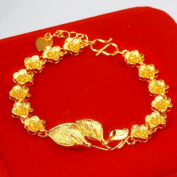 beautiful lily flower bracelet yellow gold filled charm women jewelry add extend chain bracelet, Black
beautiful lily flower bracelet yellow gold filled charm women jewelry add extend chain bracelet, Black