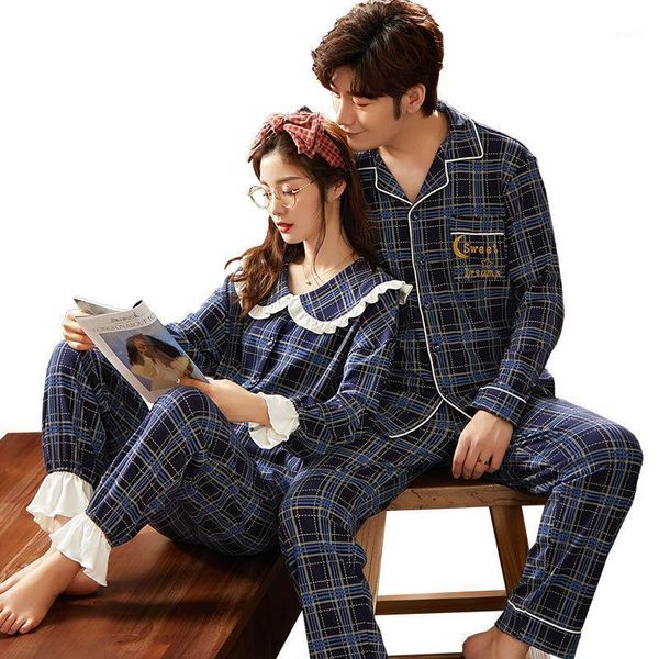 new korean version of simple and comfortable men's homewear two-piece suit for lovers xifer 2020 autumn cotton couple pajamas1, Black;brown
new korean version of simple and comfortable men's homewear two-piece suit for lovers xifer 2020 autumn cotton couple pajamas1, Black;brown