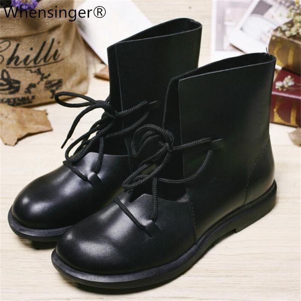 boots whensinger - 2021 women shoes female patent leather fashion solid lace-up handmade vintage elegant 78891, Black
boots whensinger - 2021 women shoes female patent leather fashion solid lace-up handmade vintage elegant 78891, Black