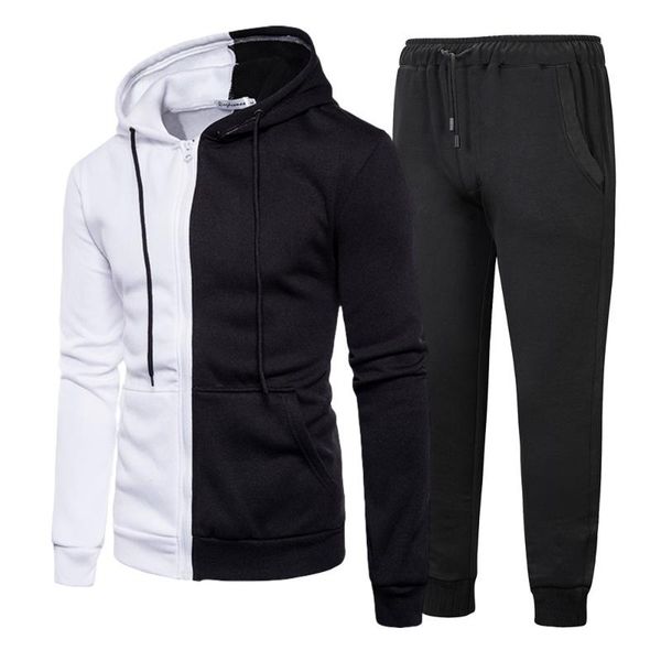 running sets men's sports suit autumn winter sweatshirt +pant jogger tracksuit youth hooded casual personalized splicing sportswear two, Black;blue
running sets men's sports suit autumn winter sweatshirt +pant jogger tracksuit youth hooded casual personalized splicing sportswear two, Black;blue