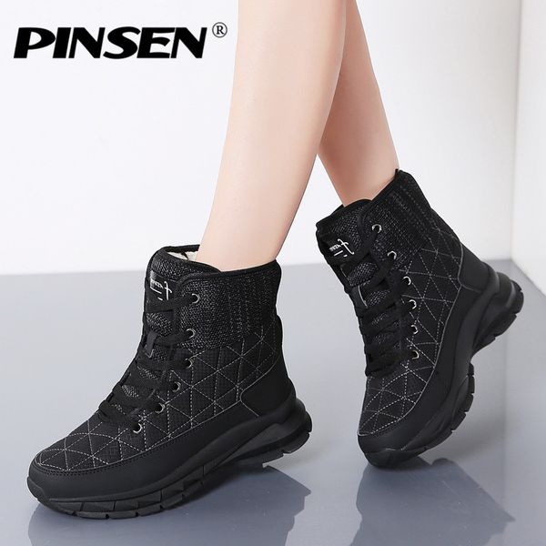 pinsen new 2020 winter snow boots women sneakers shoes waterproof cotton women warm plush krasovki ankle boots female shoes, Black
pinsen new 2020 winter snow boots women sneakers shoes waterproof cotton women warm plush krasovki ankle boots female shoes, Black
