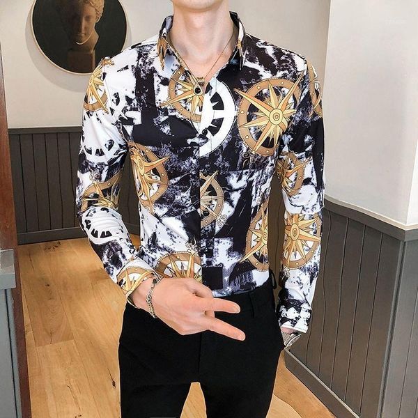2020 осенняя принт-стритювая клубная вечеринка одежда chemise homme baroque рубашка мужчины с длинным рукавом slim fit повседневные мужские, White;black
2020 осенняя принт-стритювая клубная вечеринка одежда chemise homme baroque рубашка мужчины с длинным рукавом slim fit повседневные мужские, White;black