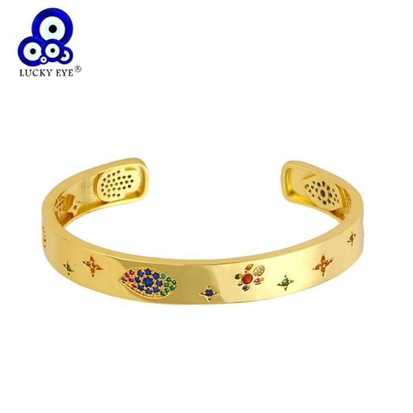 bangle lucky eye colorful zircon fatima hamsa hand turkish evil gold color copper open for women girls jewelry le675, Black
bangle lucky eye colorful zircon fatima hamsa hand turkish evil gold color copper open for women girls jewelry le675, Black