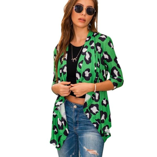 women's t-shirt autumn and winter long-sleeved printing loose shawl jacket cardigan women polyester, White
women's t-shirt autumn and winter long-sleeved printing loose shawl jacket cardigan women polyester, White