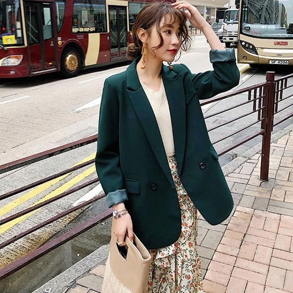 bella philosophy spring women solid blazer lady korean loose casual double breasted blazers female long sleeve elegant jacket y201026, White;black
bella philosophy spring women solid blazer lady korean loose casual double breasted blazers female long sleeve elegant jacket y201026, White;black