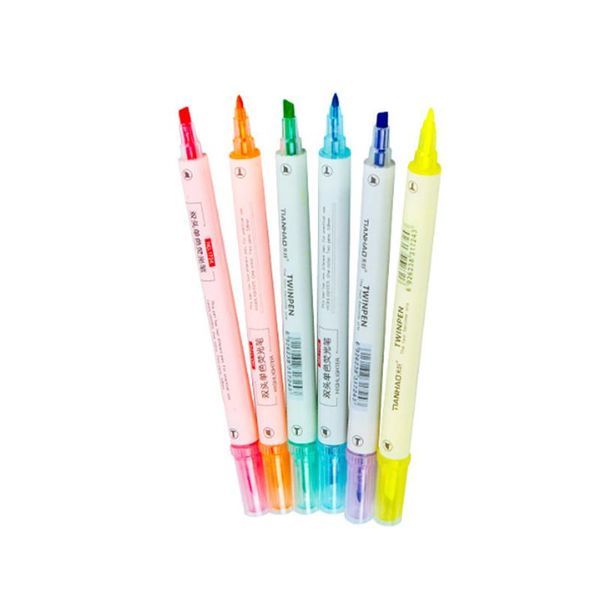 6pcs creative double head highlighter hand account marker pen child gift resaltador office school supplies wholesale h wmtfik, Black;red
6pcs creative double head highlighter hand account marker pen child gift resaltador office school supplies wholesale h wmtfik, Black;red