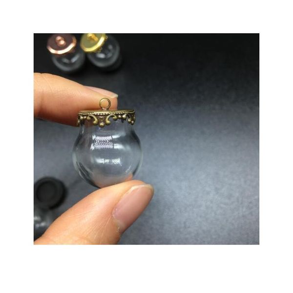 50sets 20*15mm miniature terrarium glass bubble metal crown base tray jewelry necklace lanugo vial pendant diy wishing bbyllb, Bronze;silver
50sets 20*15mm miniature terrarium glass bubble metal crown base tray jewelry necklace lanugo vial pendant diy wishing bbyllb, Bronze;silver