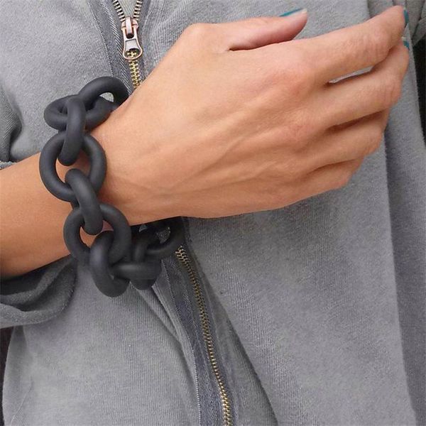 charm bracelets yd&ydbz multi color for women punk style thick flat link rubber bracelet wristband colorful celebrity jewelry, Golden;silver
charm bracelets yd&ydbz multi color for women punk style thick flat link rubber bracelet wristband colorful celebrity jewelry, Golden;silver
