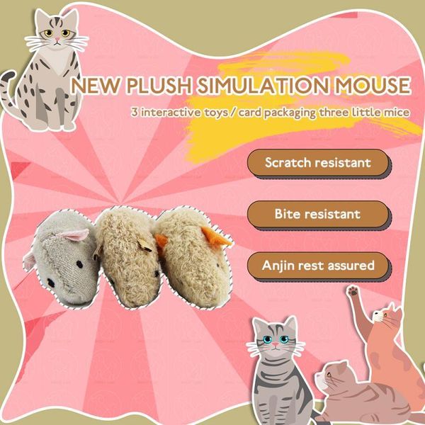 cat toys bite-resistant toy plush high simulated little mouse seek game prop cute pet kitten training supplies random colors
cat toys bite-resistant toy plush high simulated little mouse seek game prop cute pet kitten training supplies random colors