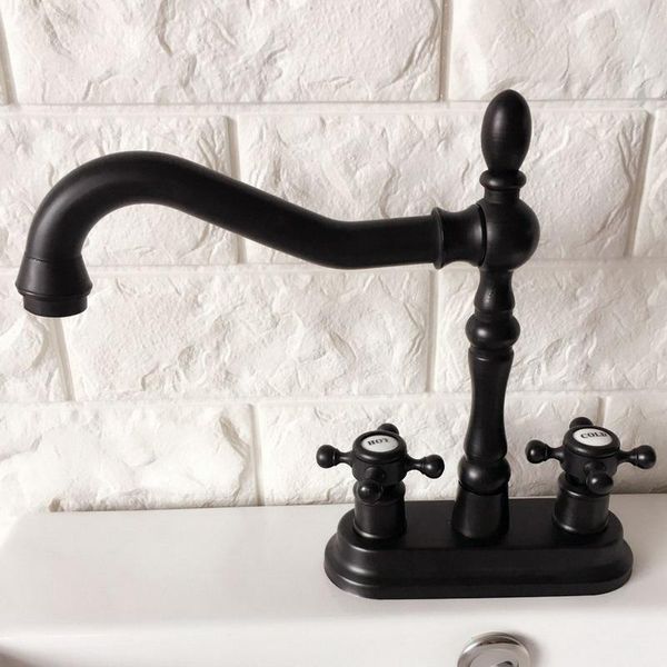 black oil rubbed bronze 4" centerset bathroom sink faucet swivel basin mixer tap dual cross handles mhg0791
black oil rubbed bronze 4" centerset bathroom sink faucet swivel basin mixer tap dual cross handles mhg0791