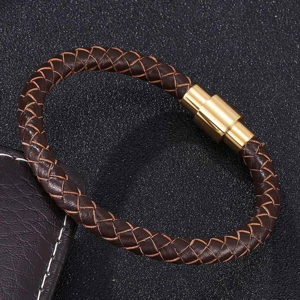 charm bracelets retro men brown leather bracelet gold color stainless steel magnet clasp bangles jewelry birthday gift bb0251z, Golden;silver
charm bracelets retro men brown leather bracelet gold color stainless steel magnet clasp bangles jewelry birthday gift bb0251z, Golden;silver