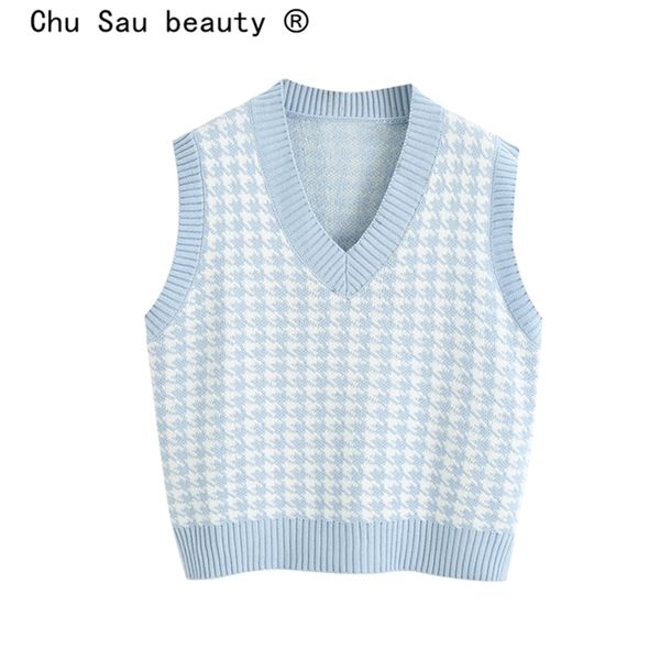 women fashion casual loose oversized houndstooth knitted vest v-neck plaid sleeveless sweaters female chic pullover y201128, White;black
women fashion casual loose oversized houndstooth knitted vest v-neck plaid sleeveless sweaters female chic pullover y201128, White;black