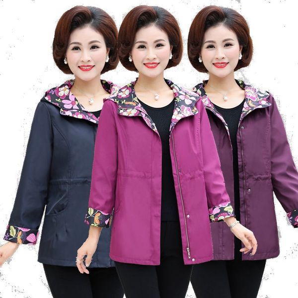 casual jacket spring fall new middle age women windbreaker printed plus size hooded zipper coat mother clothes cortaviento mujer 201028, Black;brown
casual jacket spring fall new middle age women windbreaker printed plus size hooded zipper coat mother clothes cortaviento mujer 201028, Black;brown