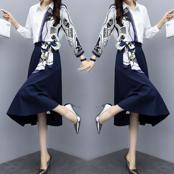 k30px large size women's clothing winter two-piece autumn fat fashionautumn 2020 skirt women's new and winter fashion mm suit west, Gray