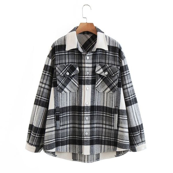 fashion autumn winter coats 2021 women's plaid long woolen coat casual warm omen retro jacket, Black
fashion autumn winter coats 2021 women's plaid long woolen coat casual warm omen retro jacket, Black