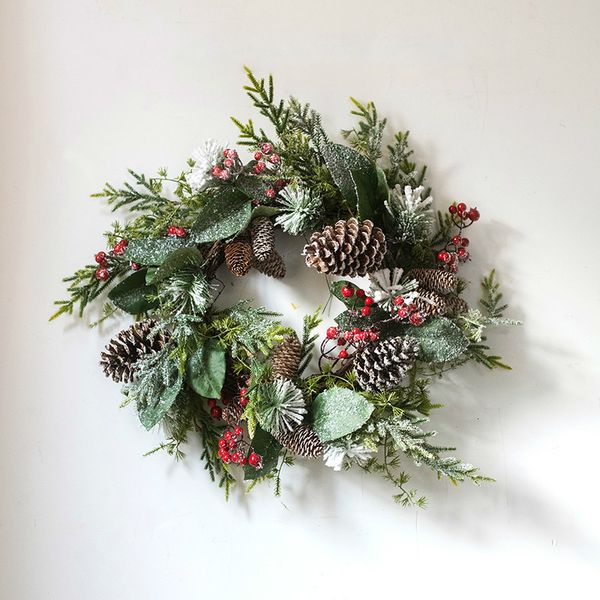 luxury artificial pine cones wreath round vine garland flowers door hanging wall window wedding party christmas decor
luxury artificial pine cones wreath round vine garland flowers door hanging wall window wedding party christmas decor