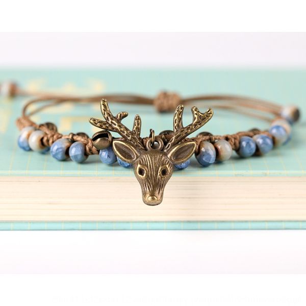 boudoir ceramic mori korean deer national bracelet horn bracelet hand woven national style jewelry 3rztv, Golden;silver
boudoir ceramic mori korean deer national bracelet horn bracelet hand woven national style jewelry 3rztv, Golden;silver