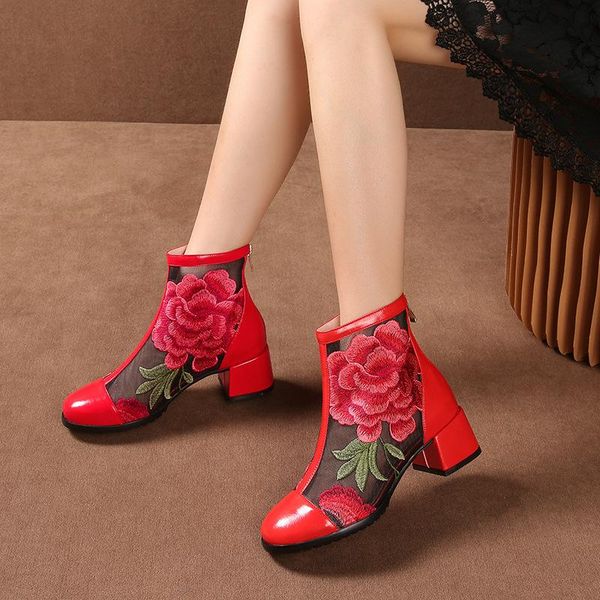 yourseason summer female sandals boots genuine leather round toe handmade women zip mesh embroider retro shoes 2020 new, Black
yourseason summer female sandals boots genuine leather round toe handmade women zip mesh embroider retro shoes 2020 new, Black