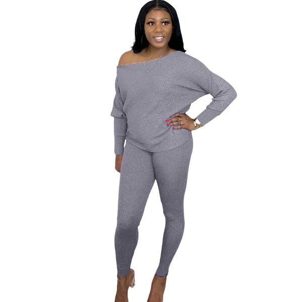 women knit two piece sets batwing sleeve crew neck tshirt casual pants ladies solid 2pcs clothing suit, White
women knit two piece sets batwing sleeve crew neck tshirt casual pants ladies solid 2pcs clothing suit, White