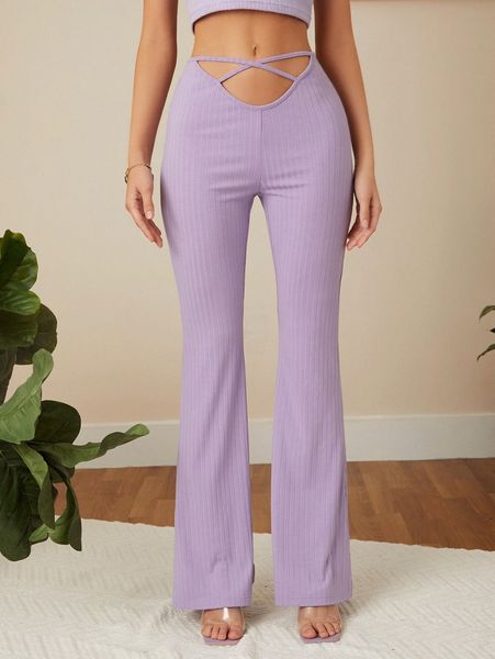 criss cross flared leg pants h7zu#, Black;white 
criss cross flared leg pants h7zu#, Black;white