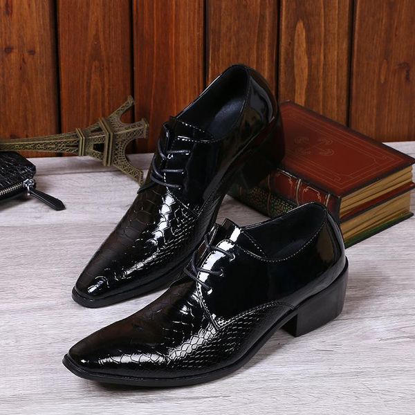 zapatos hombre mens shoes high heels pointy wedding shoes black genuine leather formal men snake skin fashion loafers
zapatos hombre mens shoes high heels pointy wedding shoes black genuine leather formal men snake skin fashion loafers