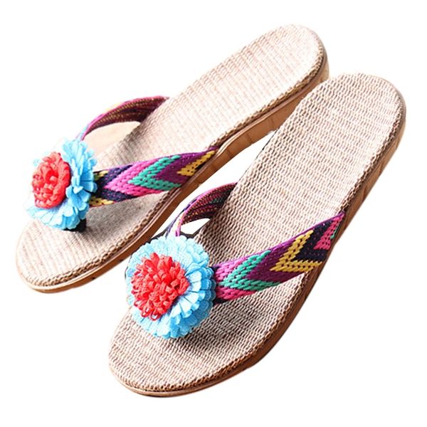 women's summer flower flip flops indoor eva comfortable linen slippers red beach flax slippers girl's flat sandals women slides #3, Black
women's summer flower flip flops indoor eva comfortable linen slippers red beach flax slippers girl's flat sandals women slides #3, Black