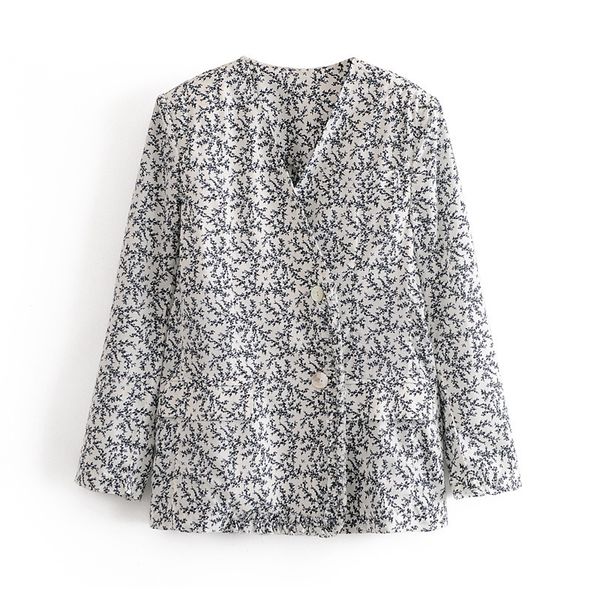 2021 new lj 86105 autumn europe and the united states women's female jackets printing small suit rsve, White
2021 new lj 86105 autumn europe and the united states women's female jackets printing small suit rsve, White